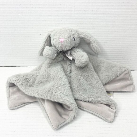 Crevent Bunny Rabbit Plush Lovey Security Blanket Gray - Picture 1 of 7